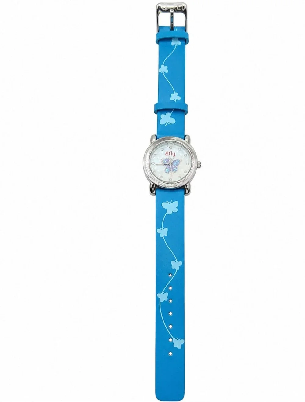 AflY Blue Butterfly Genuine Leather Watch – New in Box –